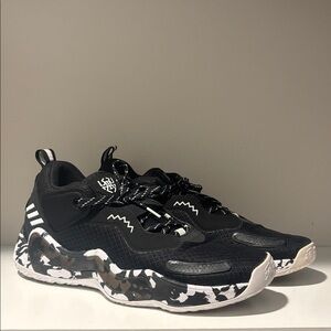 Adidas D.O.N. Black and White Basketball Shoes